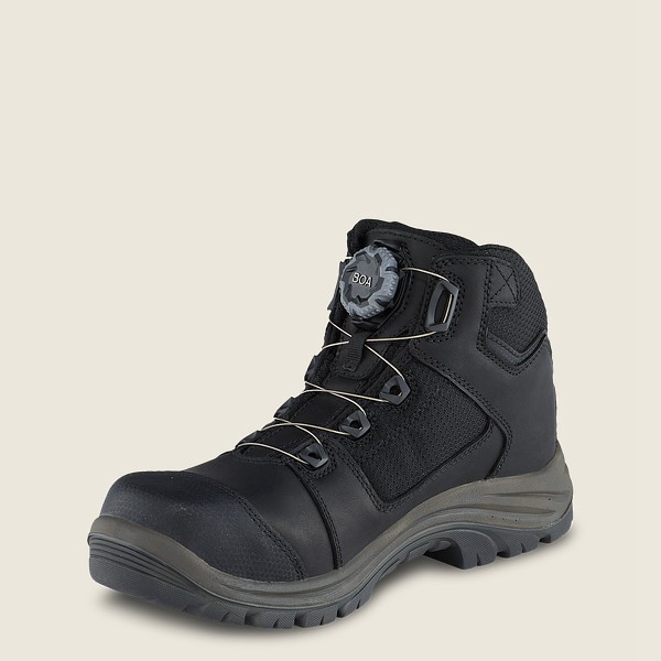 Mens Red Wing Trades - 5-inch Waterproof Safety Toe - Hiking Boots Black/Grey - ADT140965